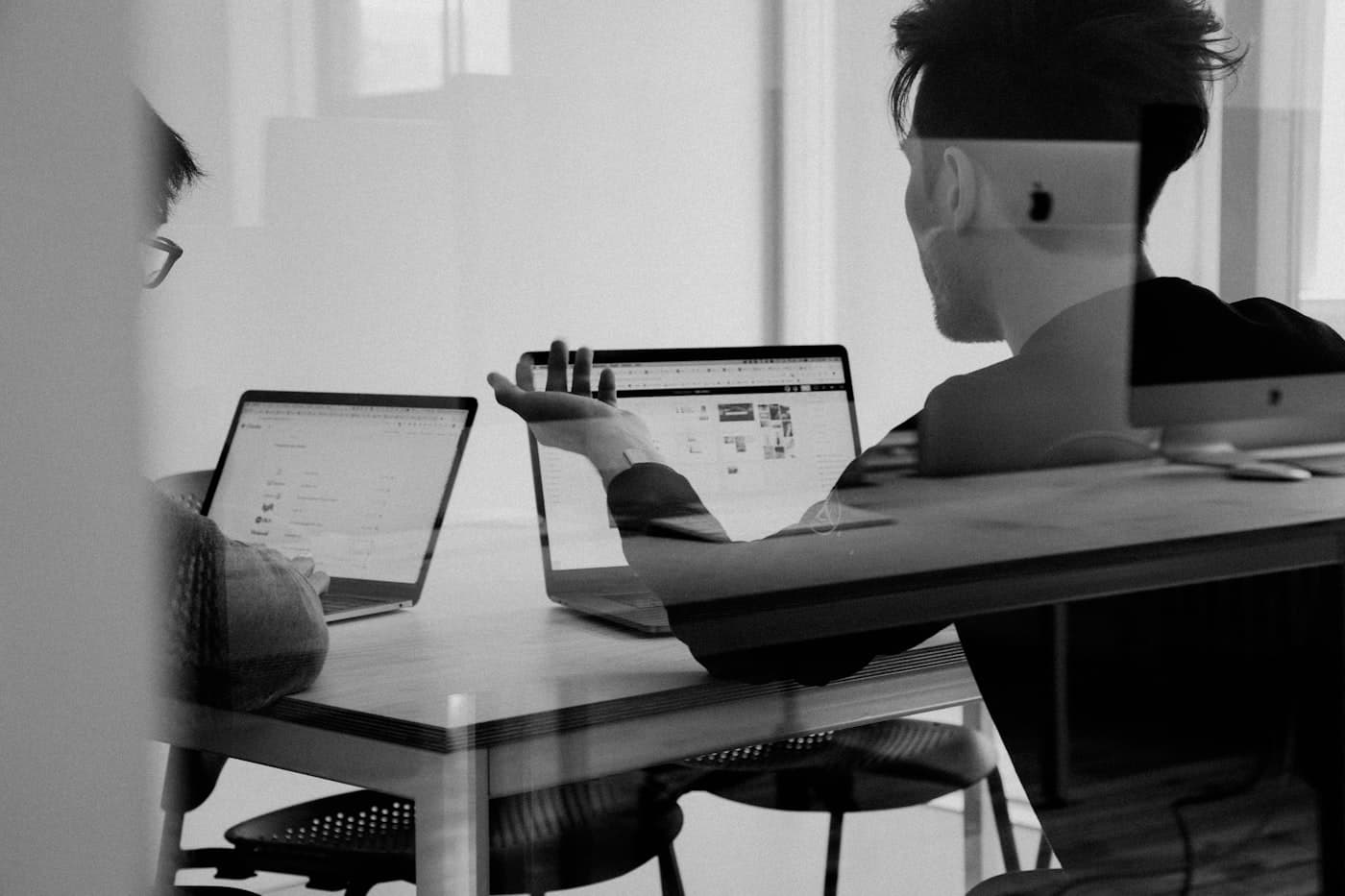 A planning discussion at a table
